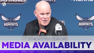 Hornets vs Celtics Coach Clifford Postgame Media Availability  412024 [upl. by Mora]