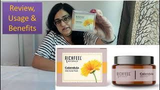 Richfeel Calendula Anti Acne Pack Review Use amp Benefits [upl. by Anada17]