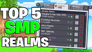 Top 5 REALMS SMP For Minecraft Bedrock 121  REALM CODES [upl. by Weisbart394]