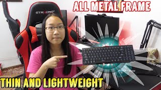 LTC Nimbleback LK 301 Thin and Lightweight All Metal Frame Low Profile Mechanical Keyboard Review [upl. by Hersch806]