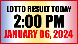 Lotto Result Today 2pm January 6 2024 Swertres Ez2 Pcso [upl. by Ifill]