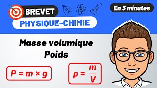 Poids 💪 masse et masse volumique 🎯 BREVET PHYSIQUE CHIMIE [upl. by Oisorbma]