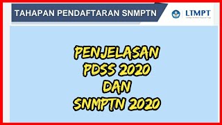 PDSS  SNMPTN TAHUN 2020 [upl. by Anstus740]