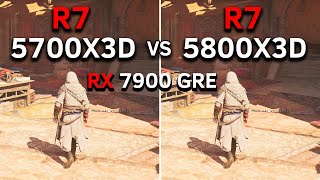 Ryzen 7 5700X3D vs Ryzen 7 5800X3D  RX 7900 GRE  Test In 13 Games  2024 [upl. by Ringler162]