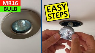 How to replace MR16 Halogen Bulb with a MR16 LED Bulb  12V MR16 Bulb Replacement with Bathroom LED [upl. by Grizelda176]