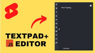 TextPad rich text editor  javascript shorts texteditor [upl. by Aicinoid830]