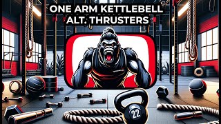 One Arm Kettlebell Alternating Thrusters [upl. by Condon182]