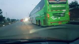 TSRTC Miyapur1 Depot Garuda Plus Overtaking APSRTC Nellore1Depot StarLiner NonAC Sleeper Bus [upl. by Enimzzaj]