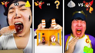 Mystery Sauce Challenge Mukbang  TikTok Funny Video  HUBA후바 [upl. by Naarah]