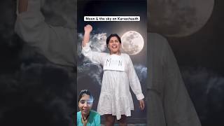 Moon in the sky on karwachauth🤣 comedy funny roast entertainment fun shortfeed viralshorts [upl. by Shanie]