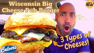 Culvers NEW Wisconsin Big Cheese Pub Burger Review [upl. by Vasiliu]