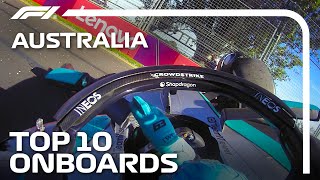 Russells Dramatic Crash  The Top 10 Onboards  2024 Australian Grand Prix  Qatar Airways [upl. by Blunt]