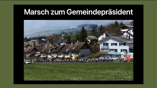 Marsch zum Gemeindepräsident von Gommiswald 09042022 [upl. by Lala]