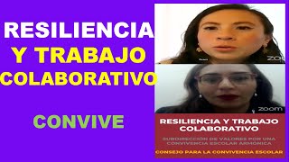 RESILIENCIA Y TRABAJO COLABORATIVO CONFERENCIA CONVIVE [upl. by Leahcimluap875]