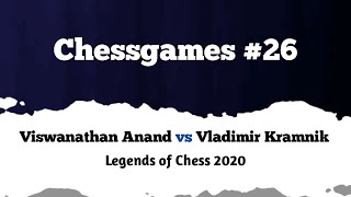 Viswanathan Anand vs Vladimir Kramnik • Legends of Chess 2020 [upl. by Romonda]