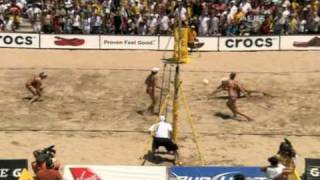 Volleyball match starts with a bang from Universal Sports [upl. by Idnahs671]