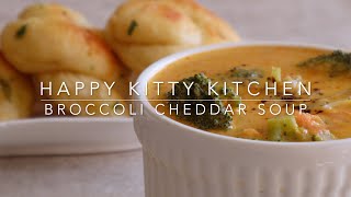 Creamy Broccoli Cheddar Soup Recipe🍜🍲 وصفة شوربة البروكلي وجبنة الشيدار الكريمية HappyKittyKitchen [upl. by Yellhsa]