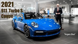 2021 Porsche 911 Turbo S Coupe in quotNogaro Bluequot  Walkaround [upl. by Liahkim]