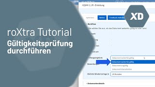 roXtra Tutorial – Gültigkeitsprüfung durchführen Version 9 [upl. by Hampton758]