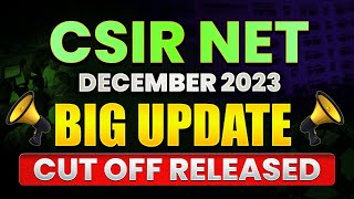 CSIR NET Result 2023 December Announced  CSIR NET Dec 2023 Result Cut Off  CSIR NET Result 2023 [upl. by Coray875]