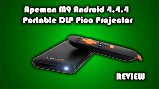 Apeman M9 Android 444 Portable DLP Pico Projector Review [upl. by Nnalyrehs1]