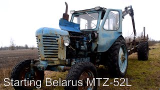 Starting Tractor Belarus MTZ50 MTZ52L 1080p [upl. by Ros]