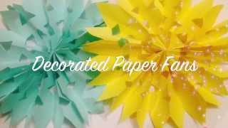 How to Make Paper Rosettes Paper Fan Decoration  Wedding Decoration  Wedding Backdrop [upl. by Luebke942]