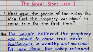 What gave the people of the valley the idea that the prophecy was about to come The Great Stone Face [upl. by Milicent]