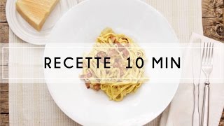 RECETTE 10 MINUTES  Linguini carbonara [upl. by Sara]