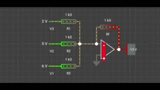 Summing Amplifier using Op amp electronic [upl. by Roper332]