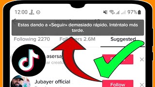 Cómo arreglar TikTok Estás a Seguir demasiado rápido inténtalo más tarde [upl. by Annyahs]