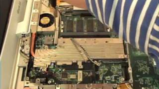 iBook G4 12quot Disassembly Repair  Heat Sink Removal [upl. by Janifer873]