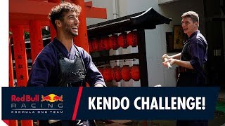 Max Verstappen and Daniel Ricciardos Kendo Challenge [upl. by Jestude813]