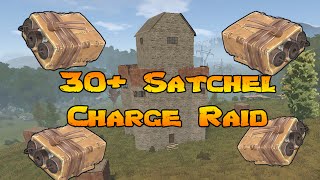 Rust  BIG SATCHEL CHARGE RAID  Vanilla [upl. by Jermain]