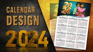 2024 Calendar Design with PSD  2024 കലണ്ടര്‍ ഡിസൈന്‍  Designers Tips [upl. by Sirtimid768]