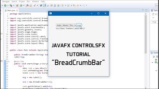 JavaFX ControlsFX tutorial BreadCrumbBar [upl. by Eonak]