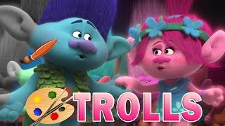 Trolls Movie  Kids Coloring Book  Coloring Pages for Children with Branch and Poppy [upl. by Otreblasiul]