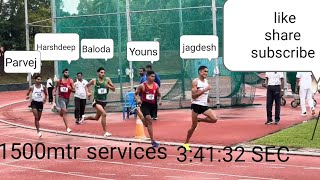 1500m final 73rd services ath championships 202425  youns khan vs parvej khan  time 34132 sec [upl. by Annawal310]