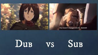 Eren “Nothing’s changed” Dub vs Sub [upl. by Lindahl534]