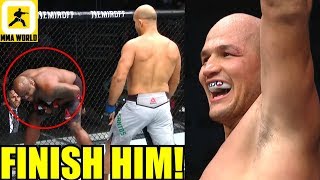 MMA Community Reacts to Crazy fight between Junior Dos Santos vs Derrick LewisUFC Wichita Results [upl. by Swec]