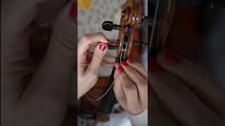 How to Replace your Violin Strings shorts [upl. by Reffotsirk]