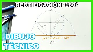 RECTIFICACIONES  arco 180° semicircunferencia [upl. by Russo]