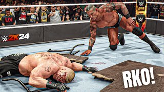 WWE 2K24  Brock Lesnar vs Randy Orton  Hell In A Cell Match [upl. by Robinia]