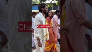 nagachaitanya shobitha srisailam temple aftermarriage nagarjuna amala [upl. by Alrep]