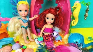 Annia and Elsia Toddlers Mermaids Best Friend Treasure Hunt 2 Ariel Underwater Scavenger Adventure [upl. by Merfe]