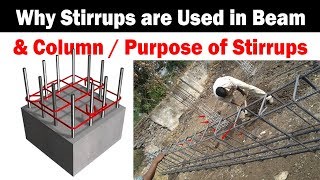 why stirrups are used in beam and column construction  purpose of stirrups [upl. by Reerg]