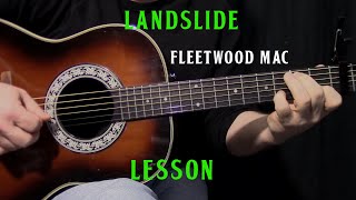 how to play Landslide by Fleetwood Mac  acoustic guitar lesson [upl. by Laitselec]