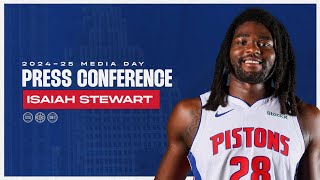 Isaiah Stewart 2024 Pistons Media Day Press Conference [upl. by Olathe]