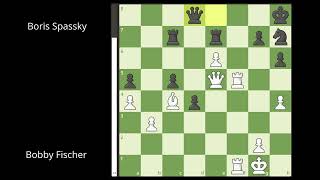 Bobby Fischer vs Boris Spassky  1972 World Championship Game 6  Queens Gambit Declined chess [upl. by Maureen]