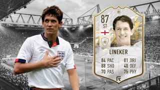 FIFA 22 ICON GARY LINEKER 87 PLAYER REVIEW  FIFA22 ULTIMATE TEAM [upl. by Ratib]